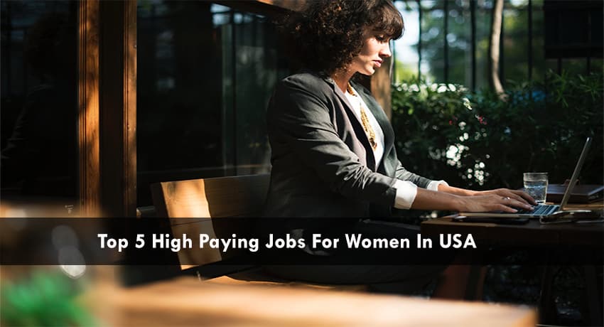 High paying job categories for women in USA