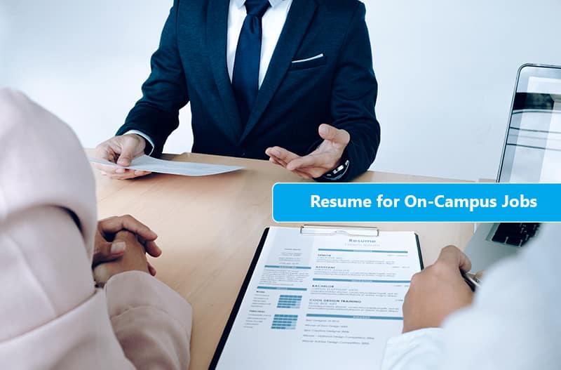 on-campus job resume format